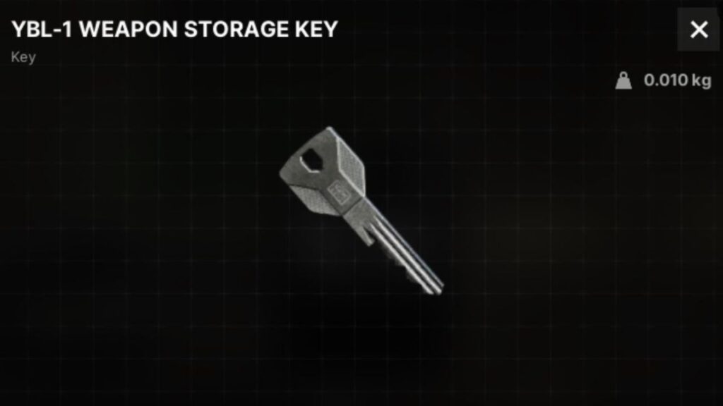 Ybl Weapon Storage Key