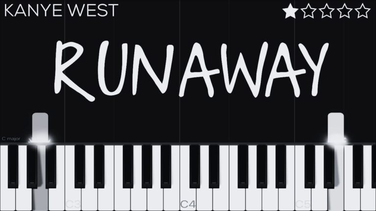 Runaway Kanye West Piano